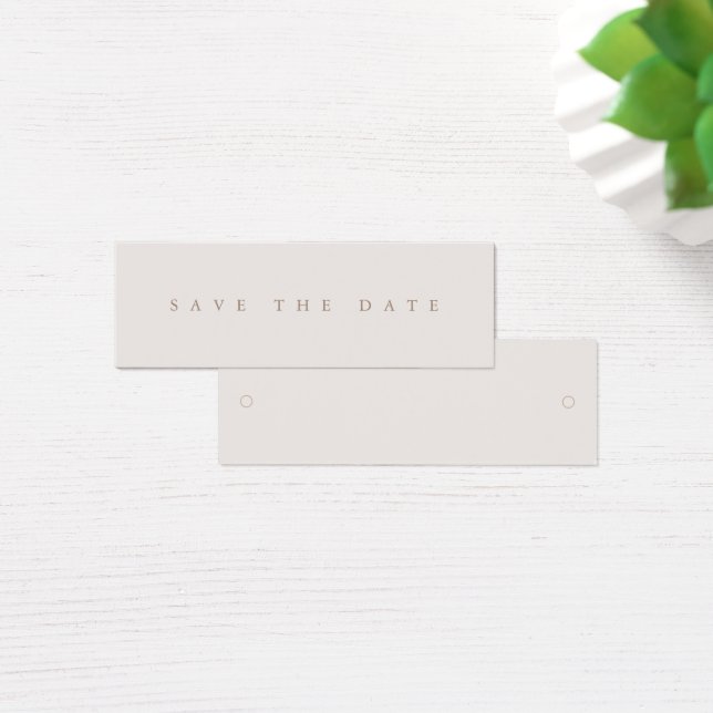 Simple Minimalist Wedding Save The Date Card Tags (Desk)