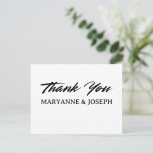 SIMPLE MINIMALIST Wedding Thank You Card