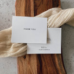 Simple Minimalist Wedding Thank You Card<br><div class="desc">This simple minimalist wedding thank you card is perfect for a modern wedding. The design features a beautiful a black font calligraphy in a white background.</div>