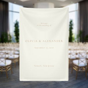 Simple Minimalist Wedding Welcome Banner
