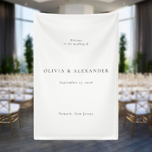 Simple Minimalist Wedding Welcome Banner