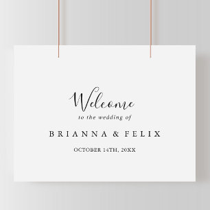 Simple Minimalist Wedding Welcome Sign
