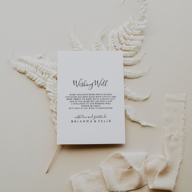 Simple Minimalist Wedding Wishing Well Enclosure Card (Creator Uploaded)