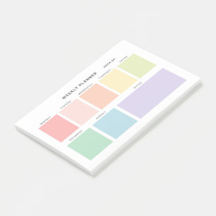 Simple Minimalist Weekly Planner Post-it Notes