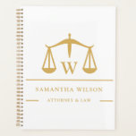 Simple Minimalist White and Bold Attorney Planner<br><div class="desc">Simple Minimalist White and Bold Attorney Planner</div>