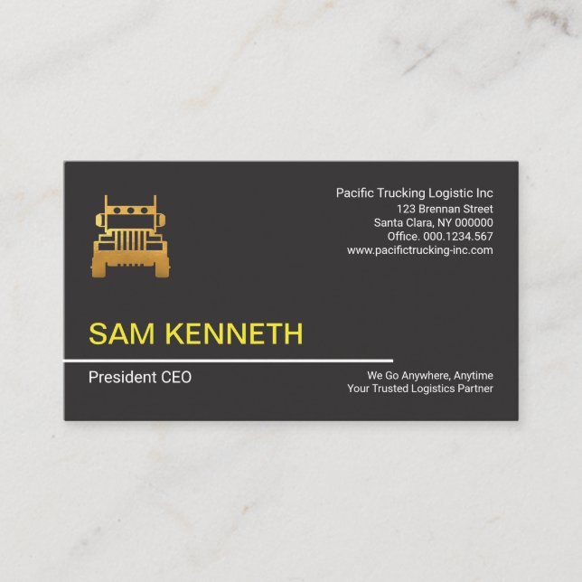 Simple Minimalist White Line President CEO Business Card (Front)