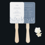 Simple Minimalist Wildflower Wedding Program Hand Fan<br><div class="desc">Simple Minimalist Elegant Dusty Blue Periwinkle Modern Wedding program hand fan with wildflowers. Please find more matching designs and variations from my store. And feel free to contact me for further customisation or matching items.</div>