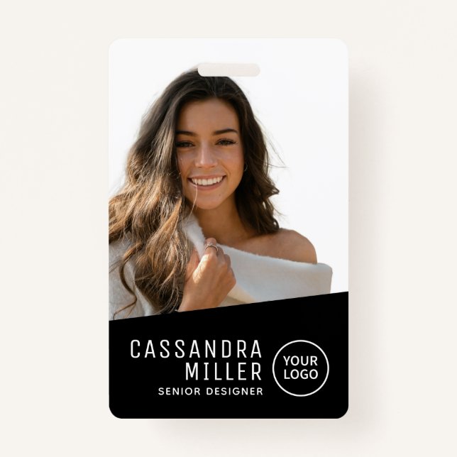 Simple Minimalist Your Logo Company ID ID Badge (Front)