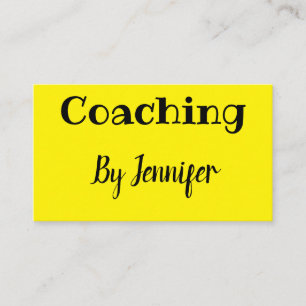 simple minimalistic custom logo white coaching business card