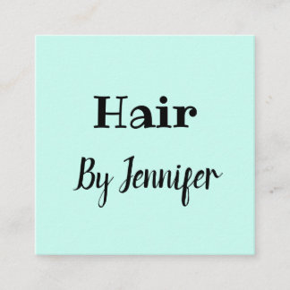 simple minimalistic custom logo white hairstylist calling card