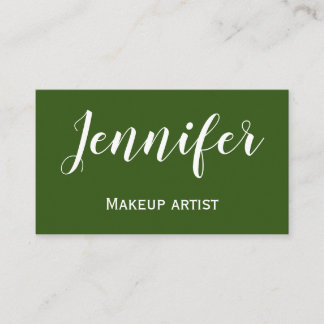simple minimalistic custom logo white makeup squa business card