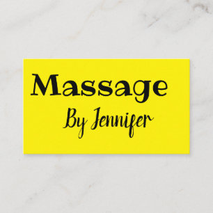simple minimalistic custom logo white massage business card