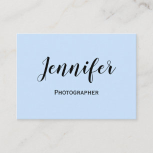 simple minimalistic custom logo white photographer business card