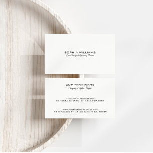 Simple Minimalistic Design Custom Black Ttext Business Card