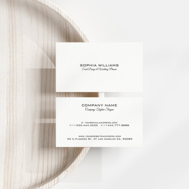 Simple Minimalistic Design Custom Black Ttext Business Card (Creator Uploaded)