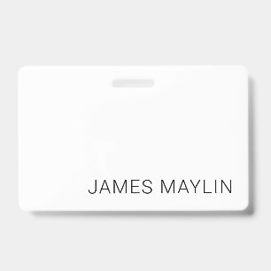 Simple Minimalistic Editable Name or other Text ID Badge