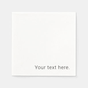 Simple Minimalistic Editable Name or other Text Napkin