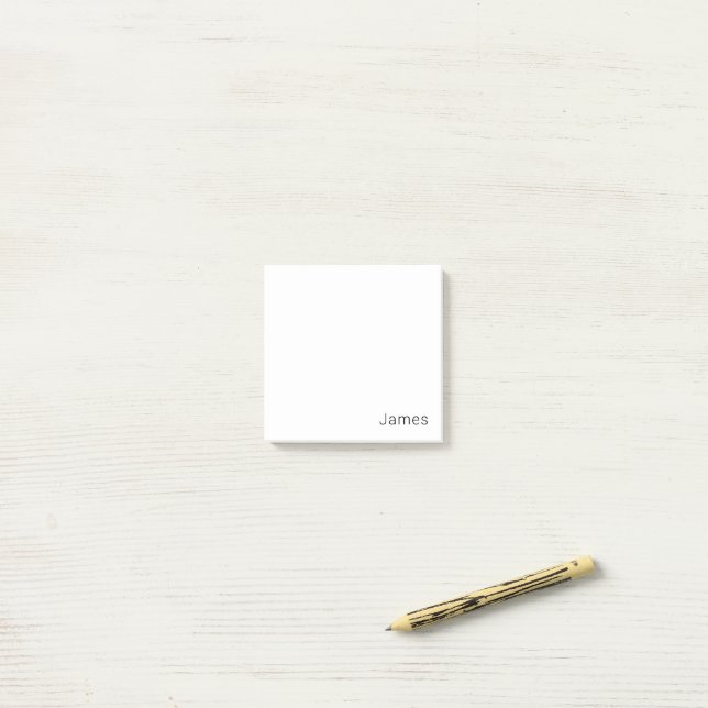 Simple Minimalistic Editable Name or other Text Post-it Notes (On Desk)