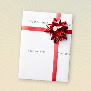 Simple Minimalistic Editable Name or other Text Wrapping Paper