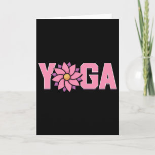 Simple Minimalistic Lotus Flower Yoga  Card