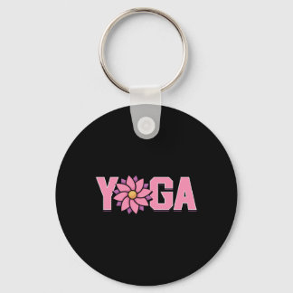 Simple Minimalistic Lotus Flower Yoga Key Ring