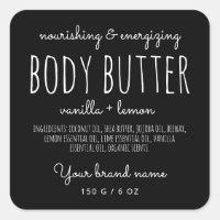 Simple minimalistic packaging black body butter