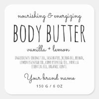 Simple minimalistic packaging white body butter