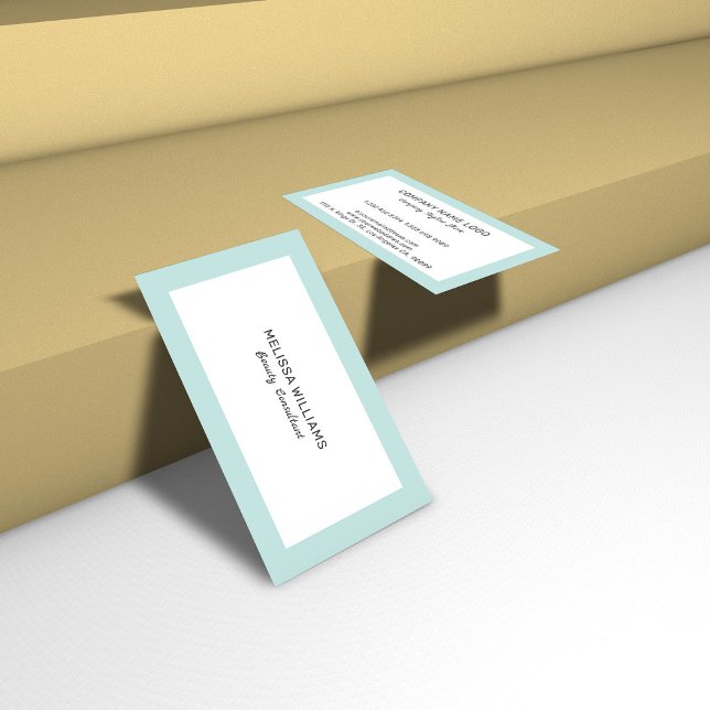 Simple Minimalistic White & Blue Business Card (Creator Uploaded)