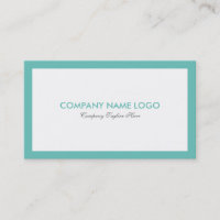 Simple Minimalistic White & Turquoise Border