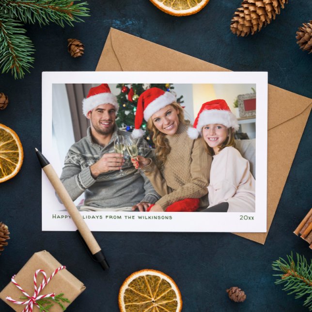 simple minimlist modern  family photo  holiday card (Creator Uploaded)