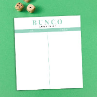Simple Mint Blue and White Bunco Table Tally