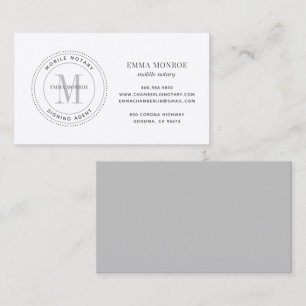 Simple Mobile Notary Stamp Notary Signing Agent Business Card