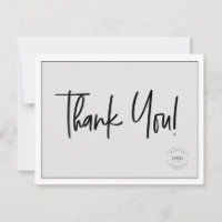 Simple Mod grey Company Logo Social Thank You