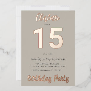 Simple Modern 15th Birthday Party 