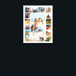 Simple Modern 17  Photo Collage Canvas Print<br><div class="desc">Create your own personalised photo collage canvas print. Add 17 of your favourite pictures in this modern template design.</div>
