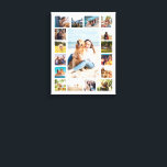Simple Modern 17  Photo Collage Canvas Print<br><div class="desc">Create your own personalised photo collage canvas print. Add 17 of your favourite pictures in this modern template design.</div>