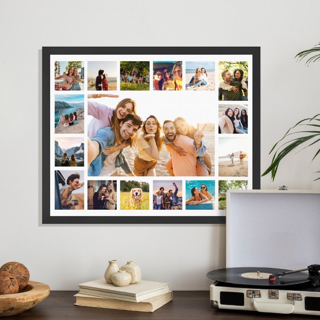 Simple Modern 17 Photo Collage Poster (Creator Uploaded)