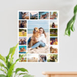 Simple Modern 17  Photo Collage Poster<br><div class="desc">Create your own personalised photo collage poster. Add 17 of your favourite pictures in this modern template design.</div>