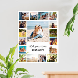 Simple Modern 17  Photo Collage Poster