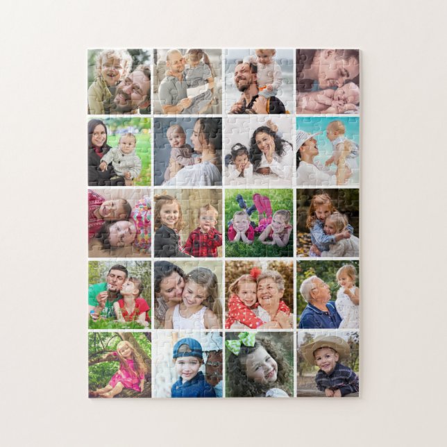 Simple Modern 20 Instagram Photo Collage   Jigsaw Puzzle (Vertical)