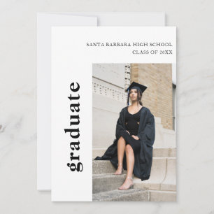 Simple Modern 2 Photo Graduation Announcement