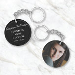 Simple Modern 2-Sided Photo Memorial Key Ring<br><div class="desc">This simple and modern memorial photo keychain features full frame (aka full-bleed) photo on one side and simple yet elegant typography on the other side. It makes a thoughtful gift for anyone.</div>