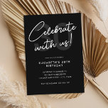 Simple Modern 30th Birthday Party Invitation<br><div class="desc">Simple Modern 30th Birthday Party Invitation</div>