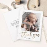 Simple Modern 3 Photo Collage Baby Photo  Thank You Card<br><div class="desc">Simple Modern 3 Photo Collage Baby Photo Thank You Card. Click the personalise button to customise this design with your photos and text.</div>