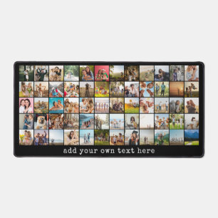 Simple Modern 60 Photo Collage Desk Mat