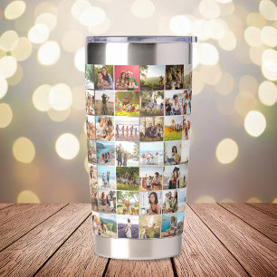 Simple Modern 84 Photo Collage Insulated Tumbler