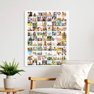 Simple Modern 88 Photo Collage Canvas Print