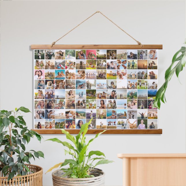 Simple Modern 96 Photo Collage Hanging Tapestry (Creator Uploaded)
