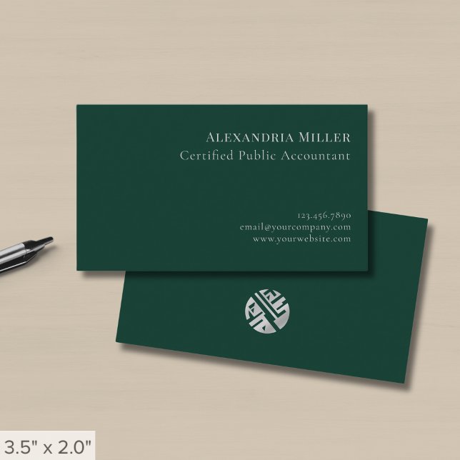 Simple Modern Accountant Tax Preparer Advisor Business Card (Creator Uploaded)
