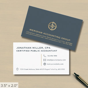 Simple Modern Accounting Firm Business Card